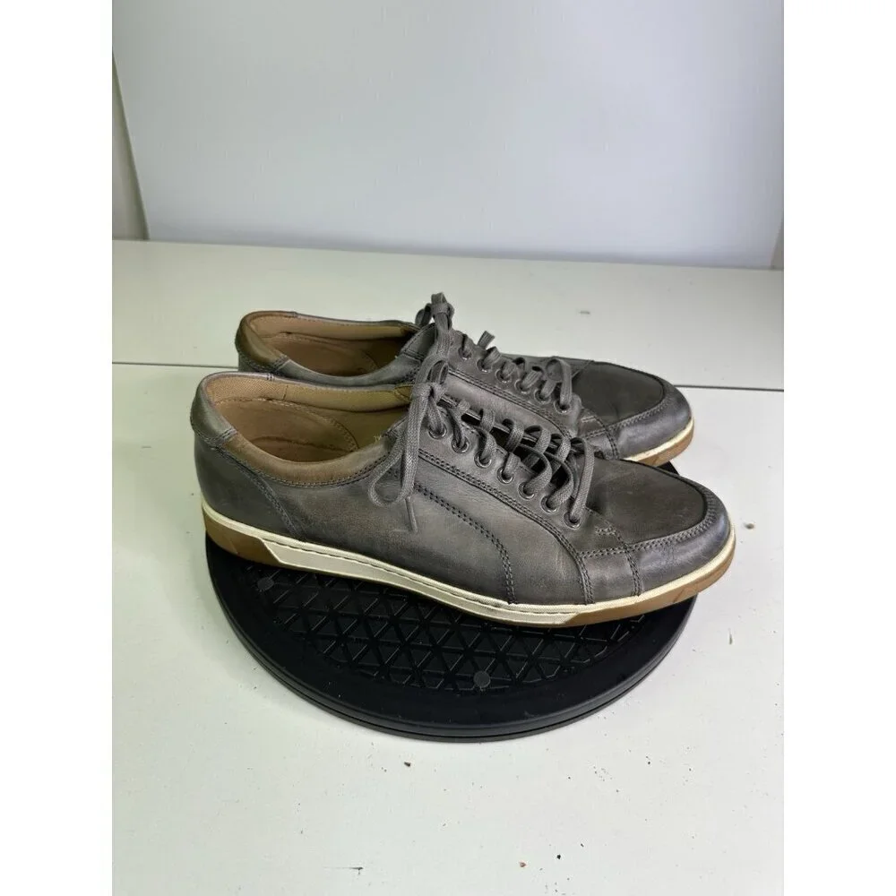 Cole Haan Shoes Mens 9.5 M Vartan Sneakers Gray Leather Lace Up Low Top C21802